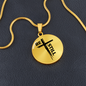 Be Still Cross | Necklace Circle Pendant Snake Chain - Givtz Back