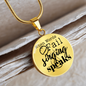 When Words Fail Singing Speaks | Necklace Circle Pendant Snake Chain - Givtz Back