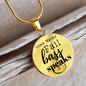 When Words Fail Bass Guitar Speaks | Necklace Circle Pendant Snake Chain - Givtz Back