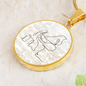 Grand Piano Sheet Music | Circle Pendant Necklace | Gift for Pianist - Givtz Back