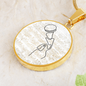 Microphone Sheet Music | Circle Pendant Necklace | Gift for Singer - Givtz Back