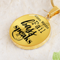 When Words Fail Bass Guitar Speaks | Necklace Circle Pendant Snake Chain - Givtz Back