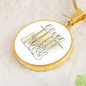 Bass Guitars Gold Splatter | Circle Pendant Necklace | Gift for Bass Guitarist - Givtz Back