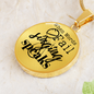 When Words Fail Singing Speaks | Necklace Circle Pendant Snake Chain - Givtz Back
