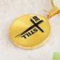 Be Still Cross | Necklace Circle Pendant Snake Chain - Givtz Back