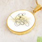 Drummer Gold Splatter | Circle Pendant Necklace | Gift for Drummer - Givtz Back