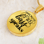 When Words Fail Bass Speaks | Necklace Circle Pendant Snake Chain - Givtz Back