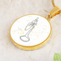 Trumpet Music Note | Circle Pendant Necklace | Gift for Trumpetist - Givtz Back