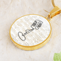Vintage Microphone Sheet Music | Circle Pendant Necklace | Gift for Singer - Givtz Back