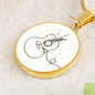Acoustic Guitar Gold Stars | Circle Pendant Necklace | Gift for Guitarist - Givtz Back