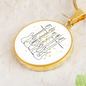 Bass Guitars Gold Stars | Circle Pendant Necklace | Gift for Bass Guitarist - Givtz Back