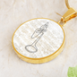 Trumpet Sheet Music | Circle Pendant Necklace | Gift for Trumpetist - Givtz Back