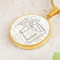 Piano Sheet Music | Circle Pendant Necklace | Gift for Pianist - Givtz Back
