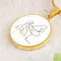 Grand Piano Music Notes | Circle Pendant Necklace | Gift for Pianist - Givtz Back