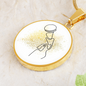 Microphone Gold Splatter | Circle Pendant Necklace | Gift for Singer - Givtz Back