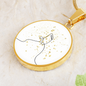Music Notes Gold Stars | Circle Pendant Necklace | Gift for Musician - Givtz Back