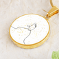 Music Notes | Circle Pendant Necklace | Gift for Musician - Givtz Back