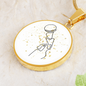 Microphone Gold Stars | Circle Pendant Necklace | Gift for Singer - Givtz Back