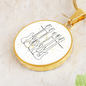 Bass Guitars Music Notes | Circle Pendant Necklace | Gift for Bass Guitarist - Givtz Back