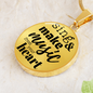 Sing & Make Music From The Heart | Necklace Circle Pendant Snake Chain - Givtz Back