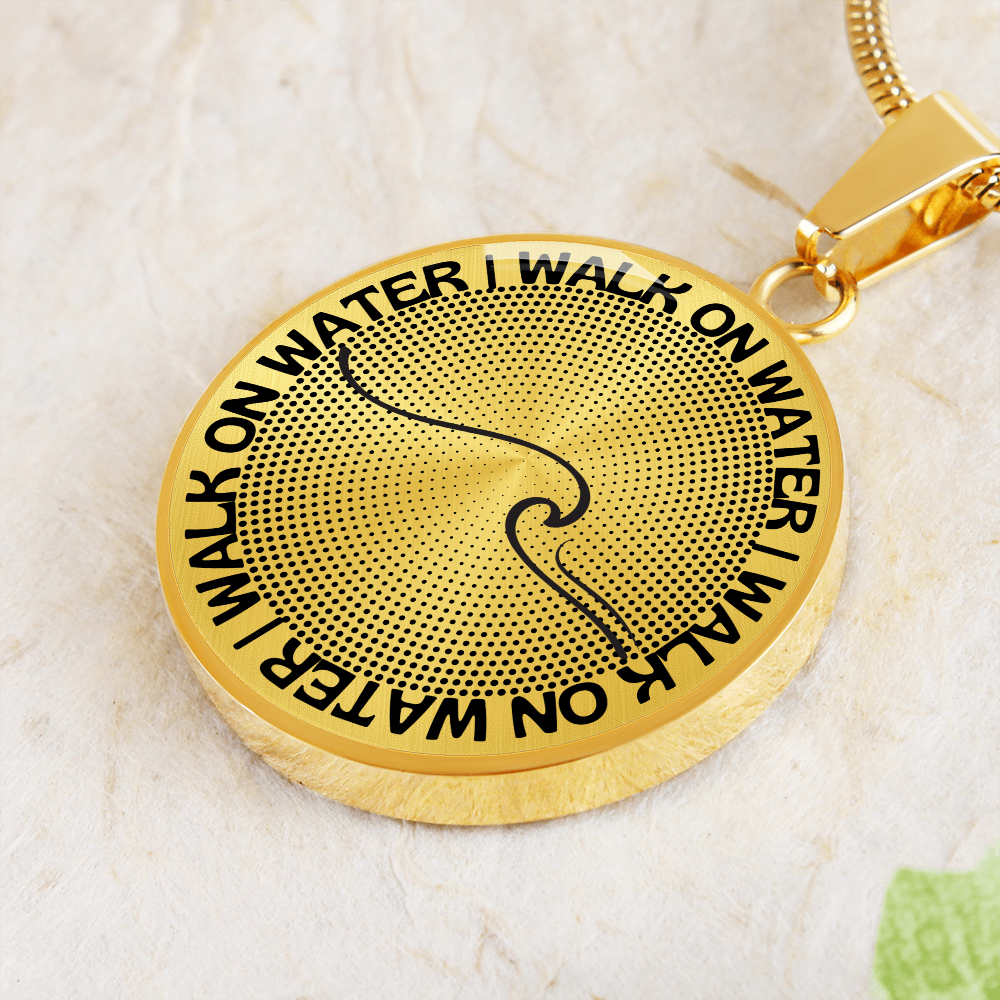 Walk On Water | Wave | Dots | Necklace Circle Pendant