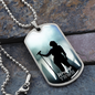 Worship YHWH | Female Singer On Stage | Dog Tag Necklace - Givtz Back