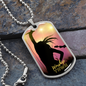 Worship YHWH | Female Singer Hand Raised | Dog Tag Necklace - Givtz Back