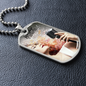 Worship YHWH | Female Singer with Mic | Dog Tag Necklace - Givtz Back