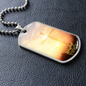 Worship YHWH | Cross | Dog Tag Necklace - Givtz Back