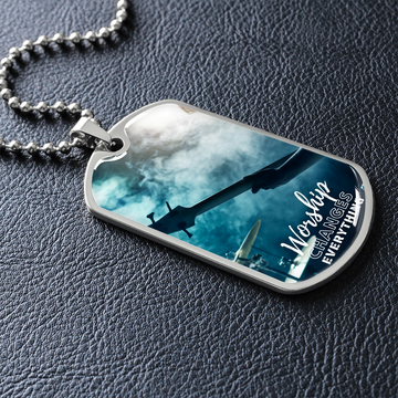Worship Changes Everything | Bass and Drums | Dog Tag Necklace - Givtz Back