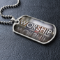 Worship | Blocks | Dog Tag Necklace - Givtz Back