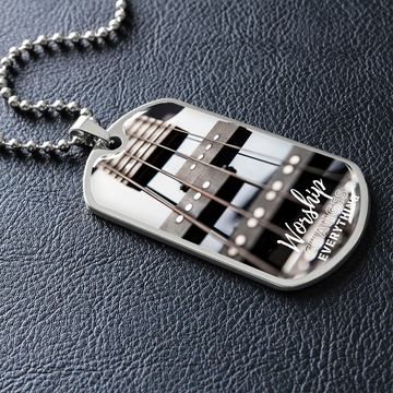 Worship Changes Everything | Bass Pickups | Dog Tag Necklace - Givtz Back