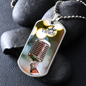 Worship YHWH | Microphone | Dog Tag Necklace - Givtz Back