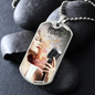 Worship YHWH | Female Singer with Mic | Dog Tag Necklace - Givtz Back