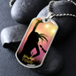 Worship YHWH | Female Singer Hand Raised | Dog Tag Necklace - Givtz Back