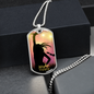 Worship YHWH | Female Singer Hand Raised | Dog Tag Necklace - Givtz Back