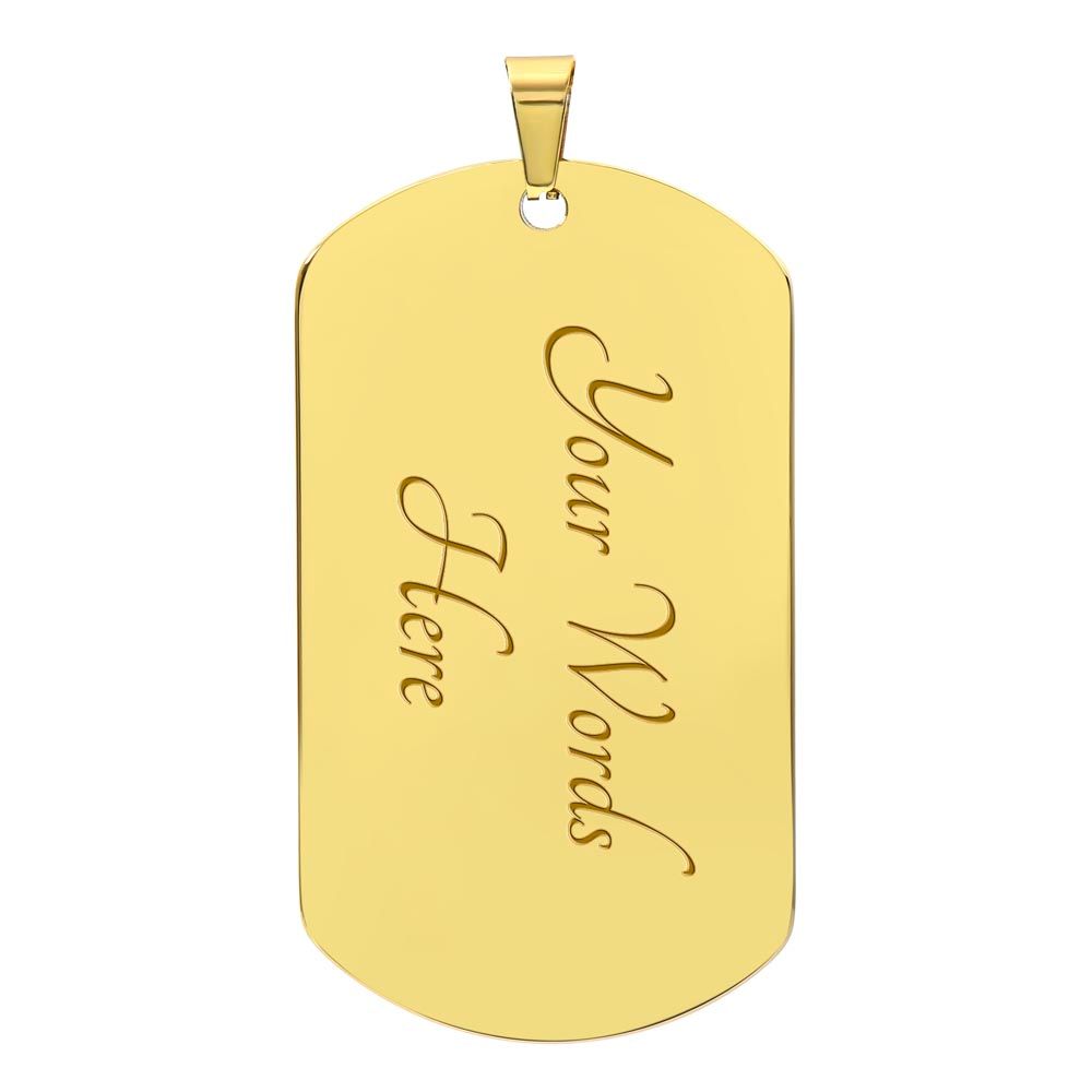 Dog Tag Necklace | Trumpet Cutout Piano Sheet Music Greyscale