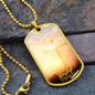 Worship YHWH | Cross | Dog Tag Necklace - Givtz Back