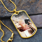 Worship YHWH | Female Singer with Mic | Dog Tag Necklace - Givtz Back