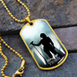 Worship YHWH | Female Singer On Stage | Dog Tag Necklace - Givtz Back