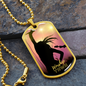 Worship YHWH | Female Singer Hand Raised | Dog Tag Necklace - Givtz Back