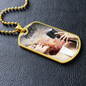 Worship YHWH | Female Singer with Mic | Dog Tag Necklace - Givtz Back