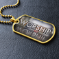 Worship | Blocks | Dog Tag Necklace - Givtz Back