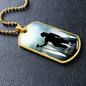 Worship YHWH | Female Singer On Stage | Dog Tag Necklace - Givtz Back