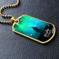 Worship YHWH | Electric Guitarist | Dog Tag Necklace - Givtz Back