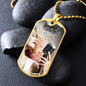 Worship YHWH | Female Singer with Mic | Dog Tag Necklace - Givtz Back