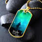 Worship YHWH | Electric Guitarist | Dog Tag Necklace - Givtz Back