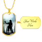 Worship YHWH | Female Singer On Stage | Dog Tag Necklace - Givtz Back