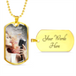 Worship Changes Everything | Female Singer with Mic | Dog Tag Necklace - Givtz Back