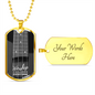 Worship Changes Everything | Bass Neck | Dog Tag Necklace - Givtz Back